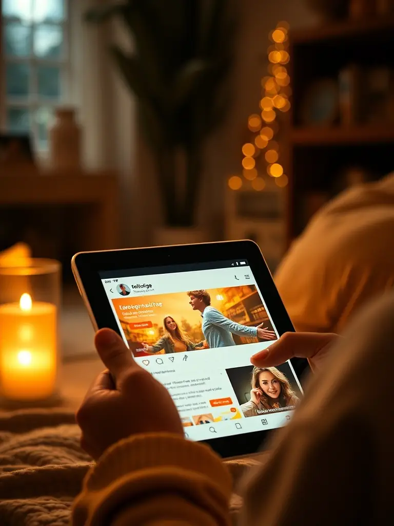 An image of a social media feed with a Helioforge-powered advertisement that is highly engaging and interactive, generating significant user interaction.