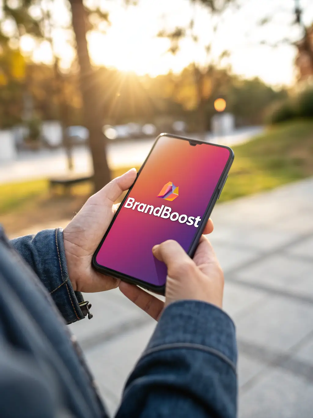 An image of a mobile phone displaying a highly personalized advertisement, tailored to the user's interests and location, powered by Helioforge's algorithms.